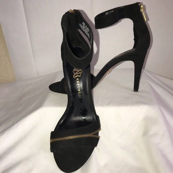 ROCK & REPUBLIC STRAP OPEN TOE HEELS Sz 10 - Picture 2 of 8